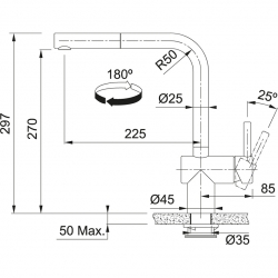 Bateria FRANKE Atlas Neo Sensor czarna stal szlachetna 115.0625.527